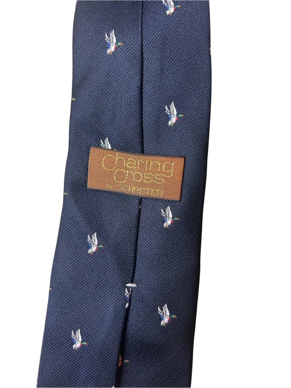 Charing Cross Navy Mallard Duck Necktie 3” Hunting Outdoors Preppy